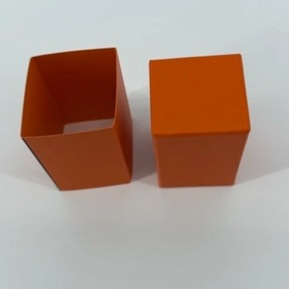 Hermes Paris Small Orange Jewelry Gift Box‎ Sliding Drawer 2.5x1.5x1.5 Inch